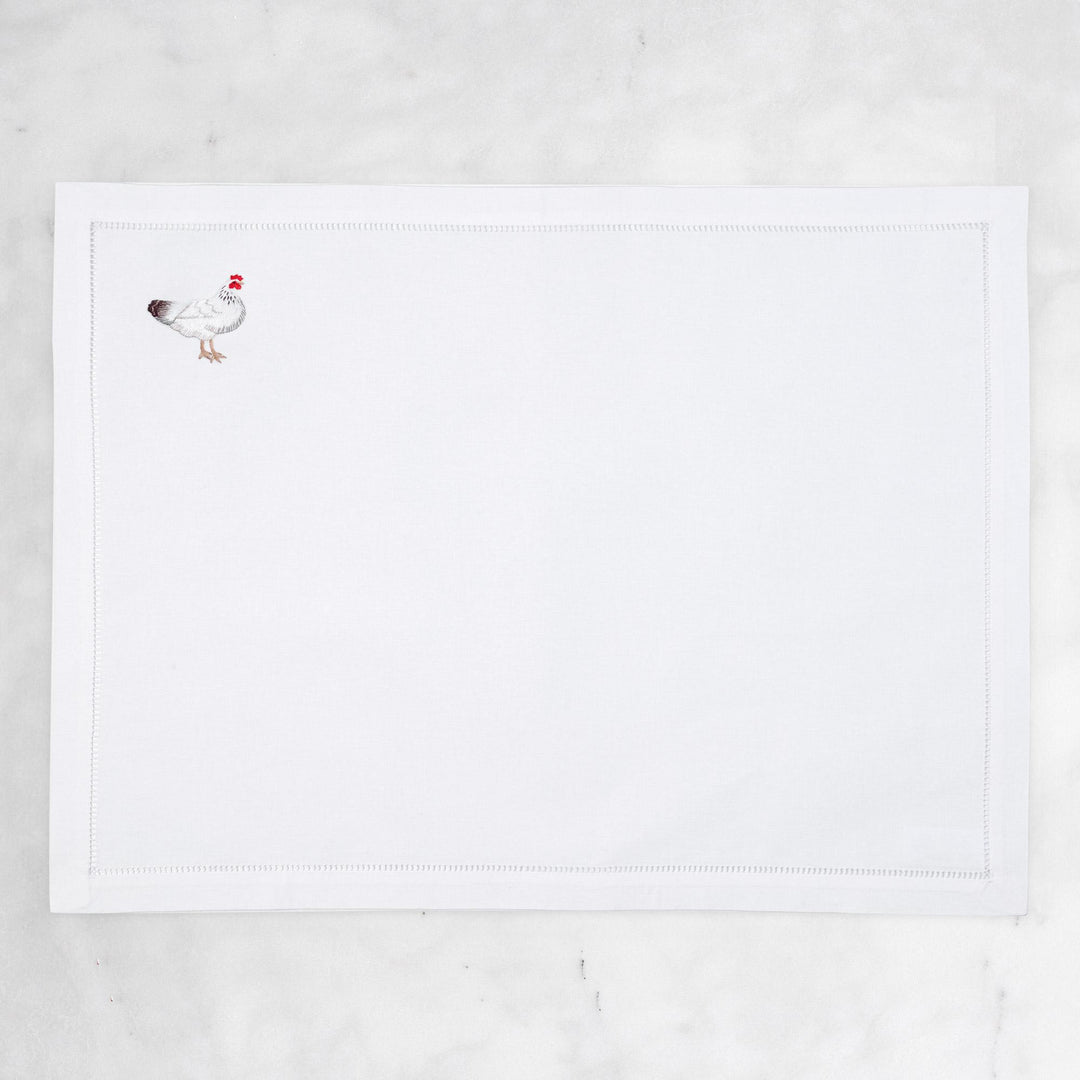 Chicken Embroidered Placemat