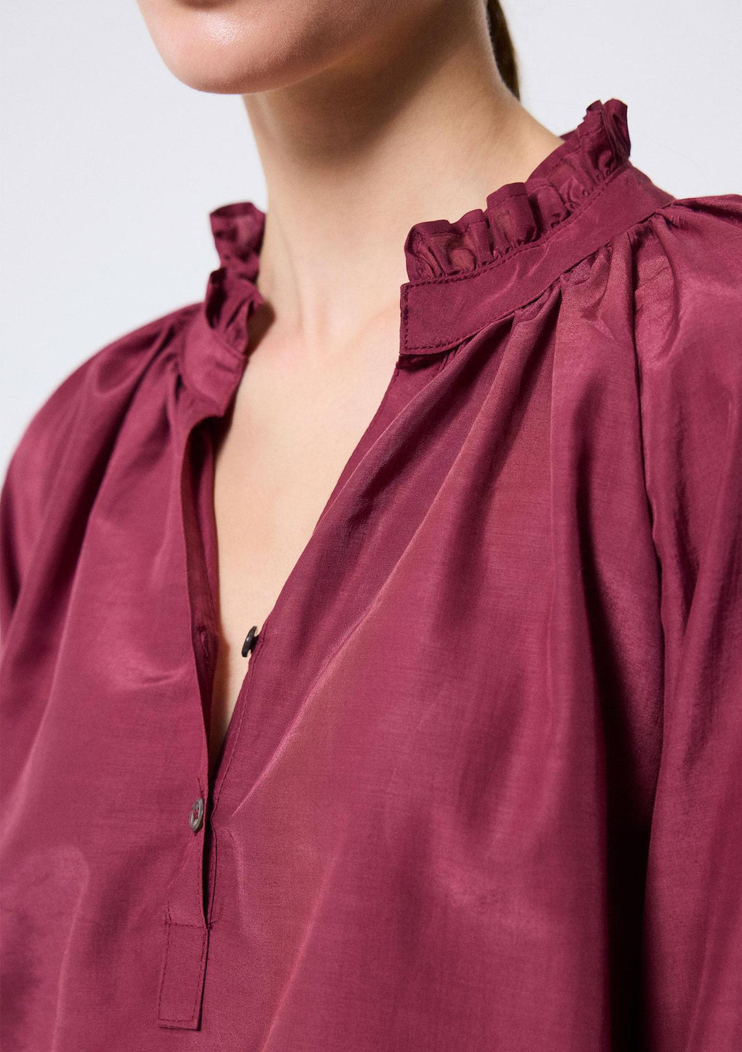 Azalea Blouse - Burgundy
