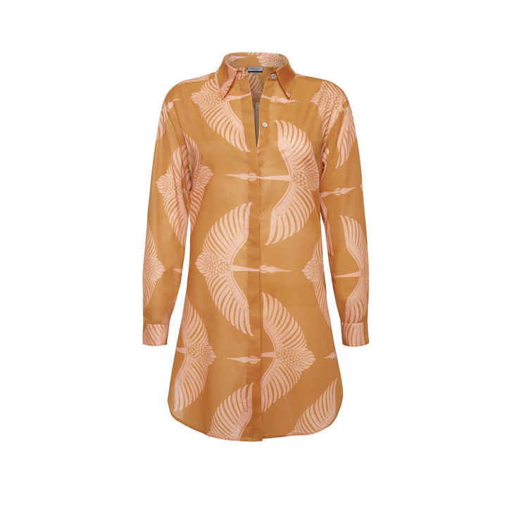 Wings Shirt Dress - Cinnamon