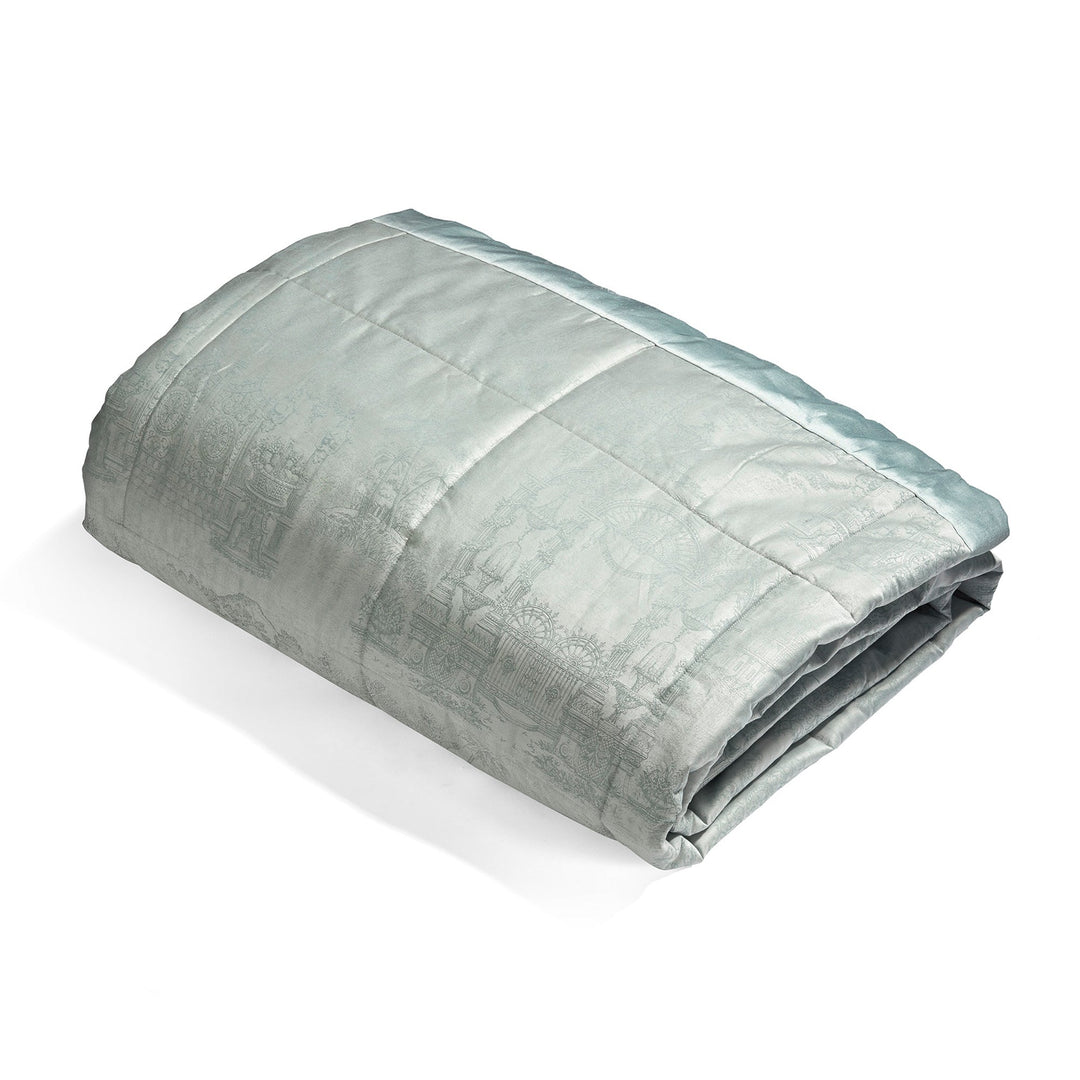 Gates of Paradise Jacquard Bed Cover - Celadon