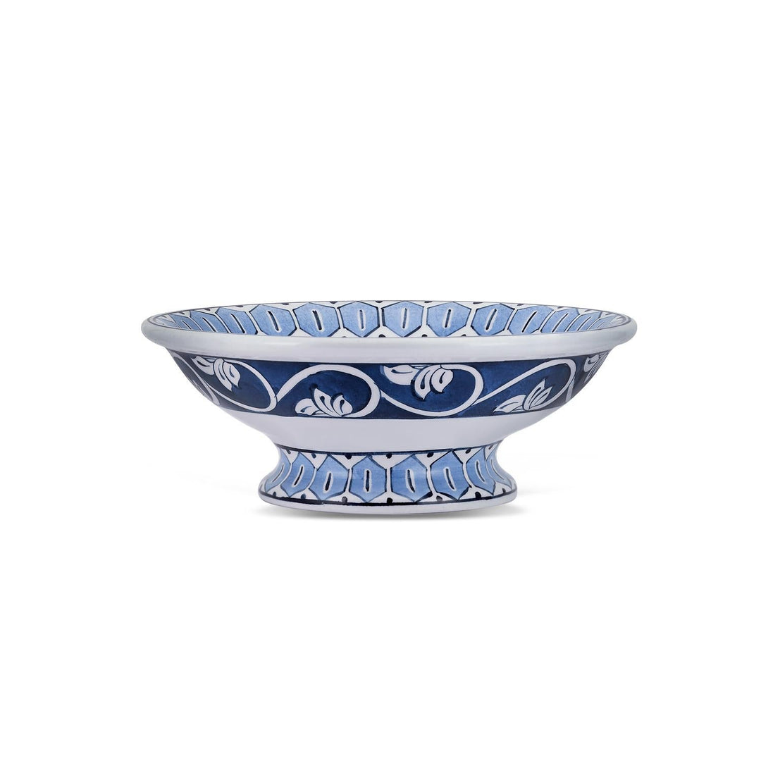 Iznik Tile Footed Bowl - Cloud