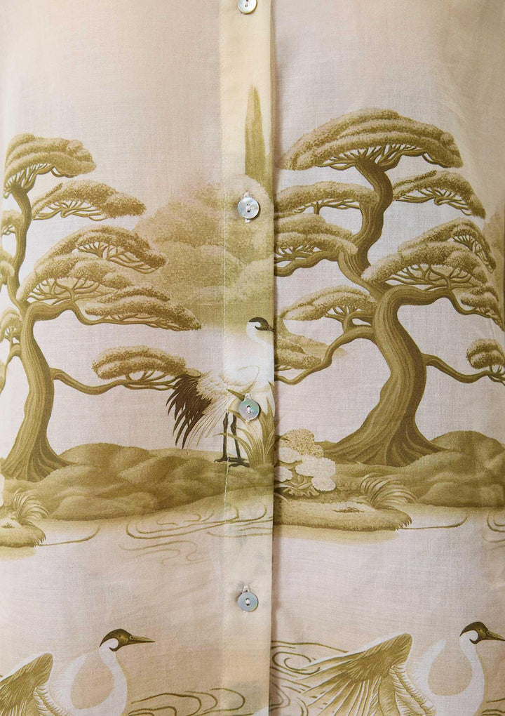 Mirage Shirt Dress - Green