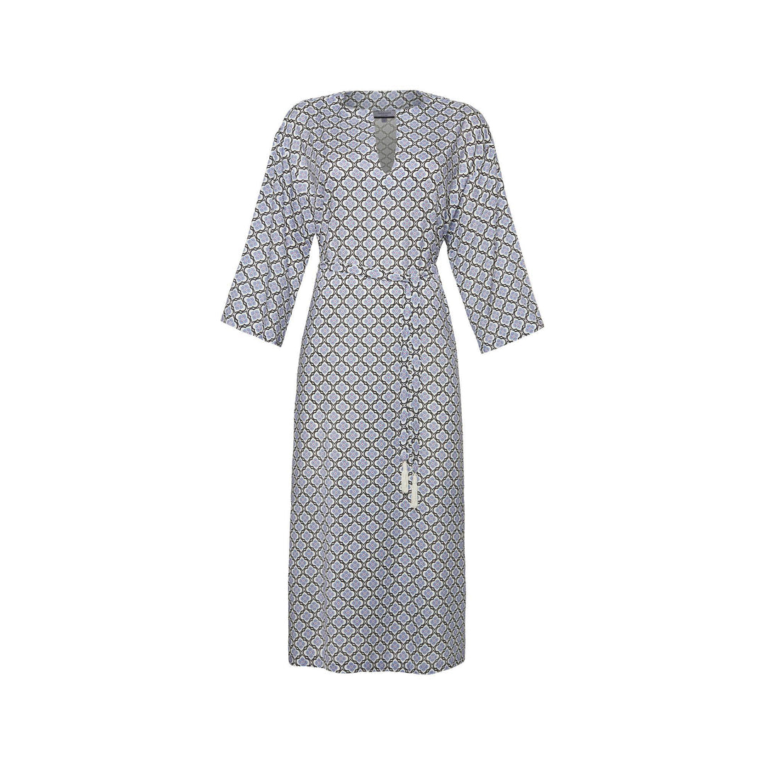 Lotus Garden Midi Dress - Blue