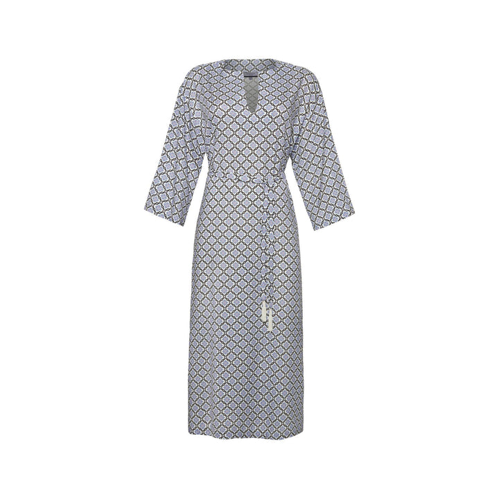 Lotus Garden Midi Dress - Blue