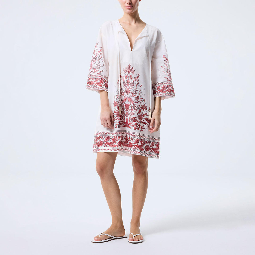 Nergis Short Tunic - Red
