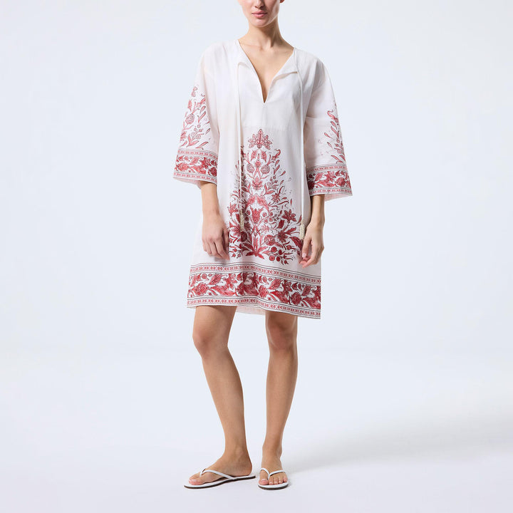 Nergis Short Tunic - Red