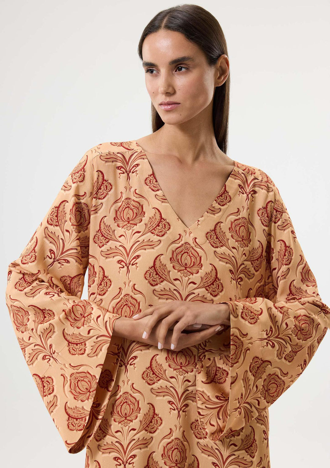 Lotus Long Kaftan - Cinnamon