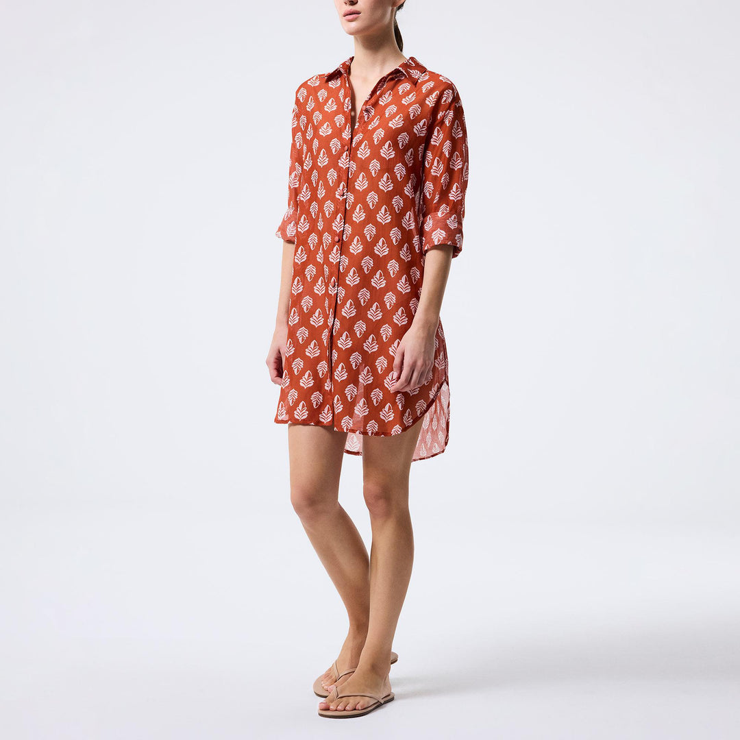 Leaf Shirt Dress