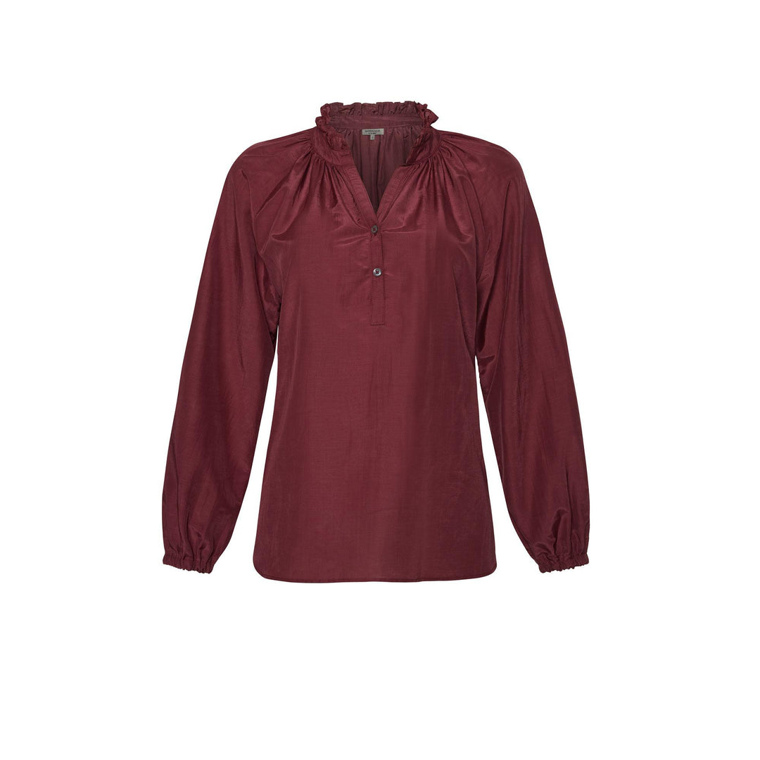 Azalea Blouse - Burgundy