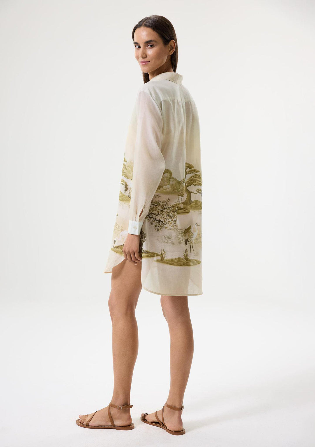 Mirage Shirt Dress - Green