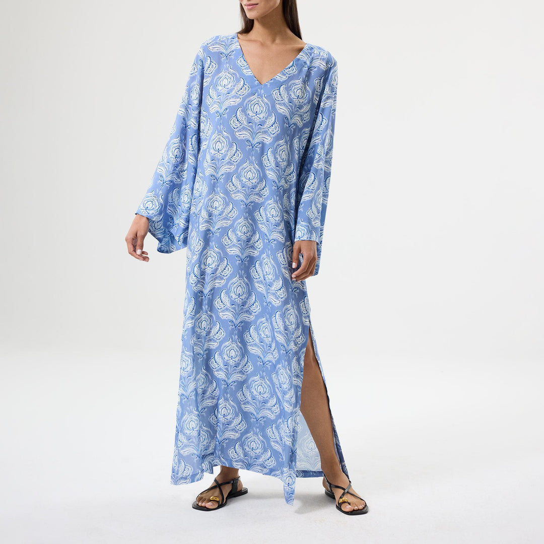 Lotus Long Kaftan - Blue