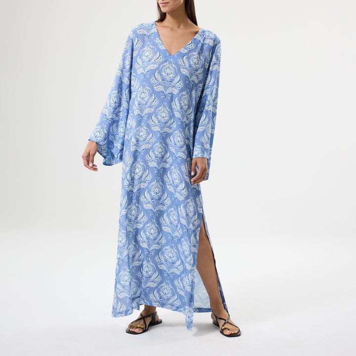 Lotus Long Kaftan - Blue