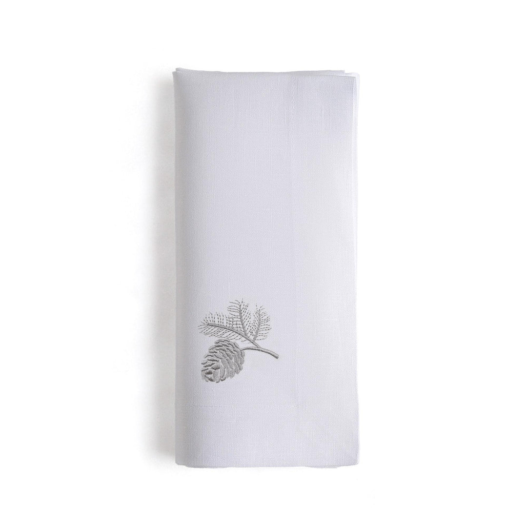 Pine Cone Embroidered Napkin