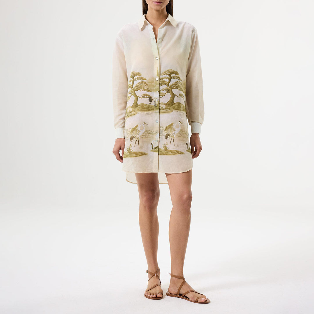 Mirage Shirt Dress - Green