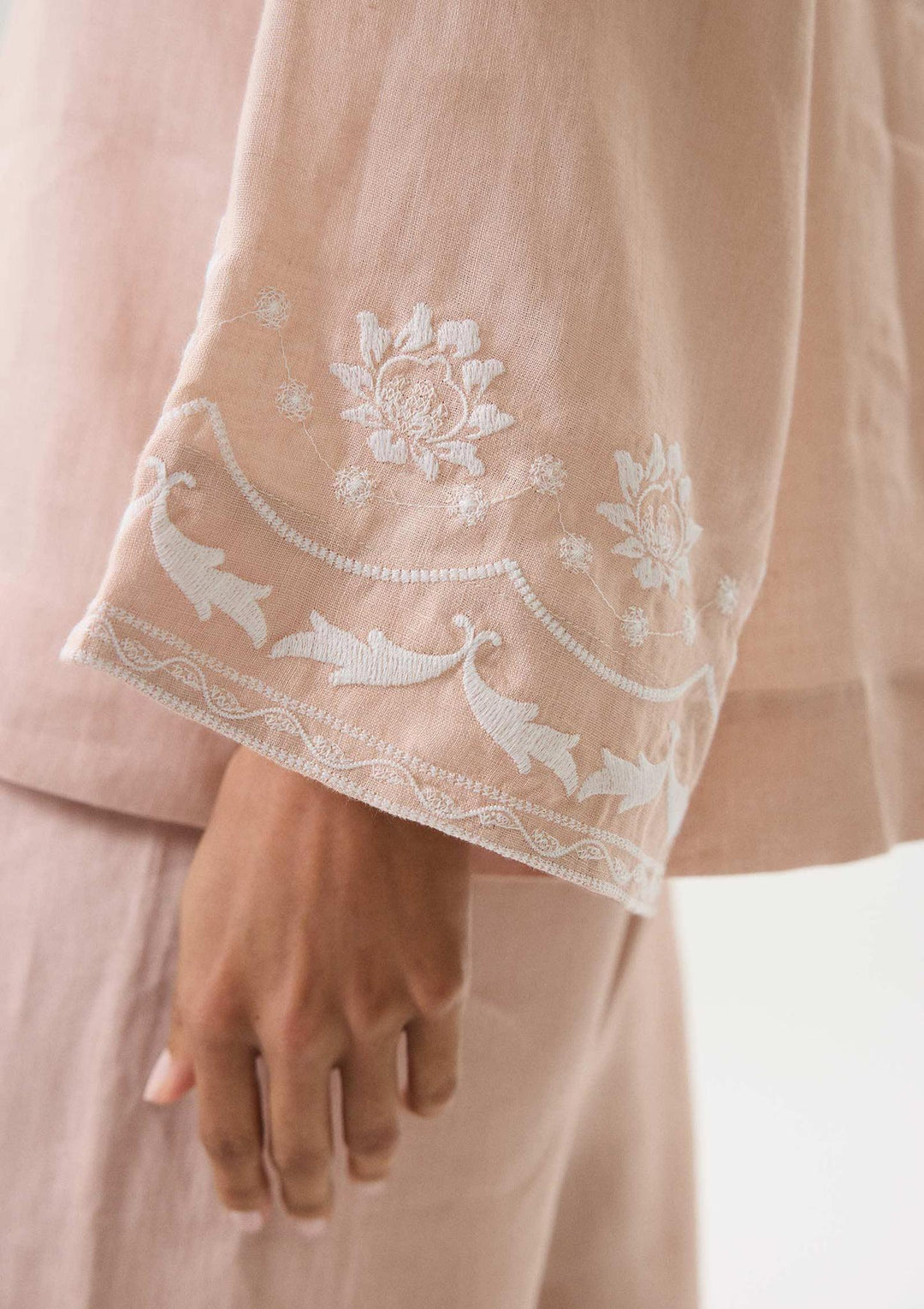 Bloom Embroidered Blouse - Pink