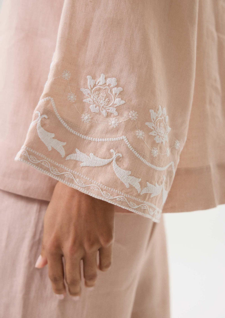 Bloom Embroidered Blouse - Pink