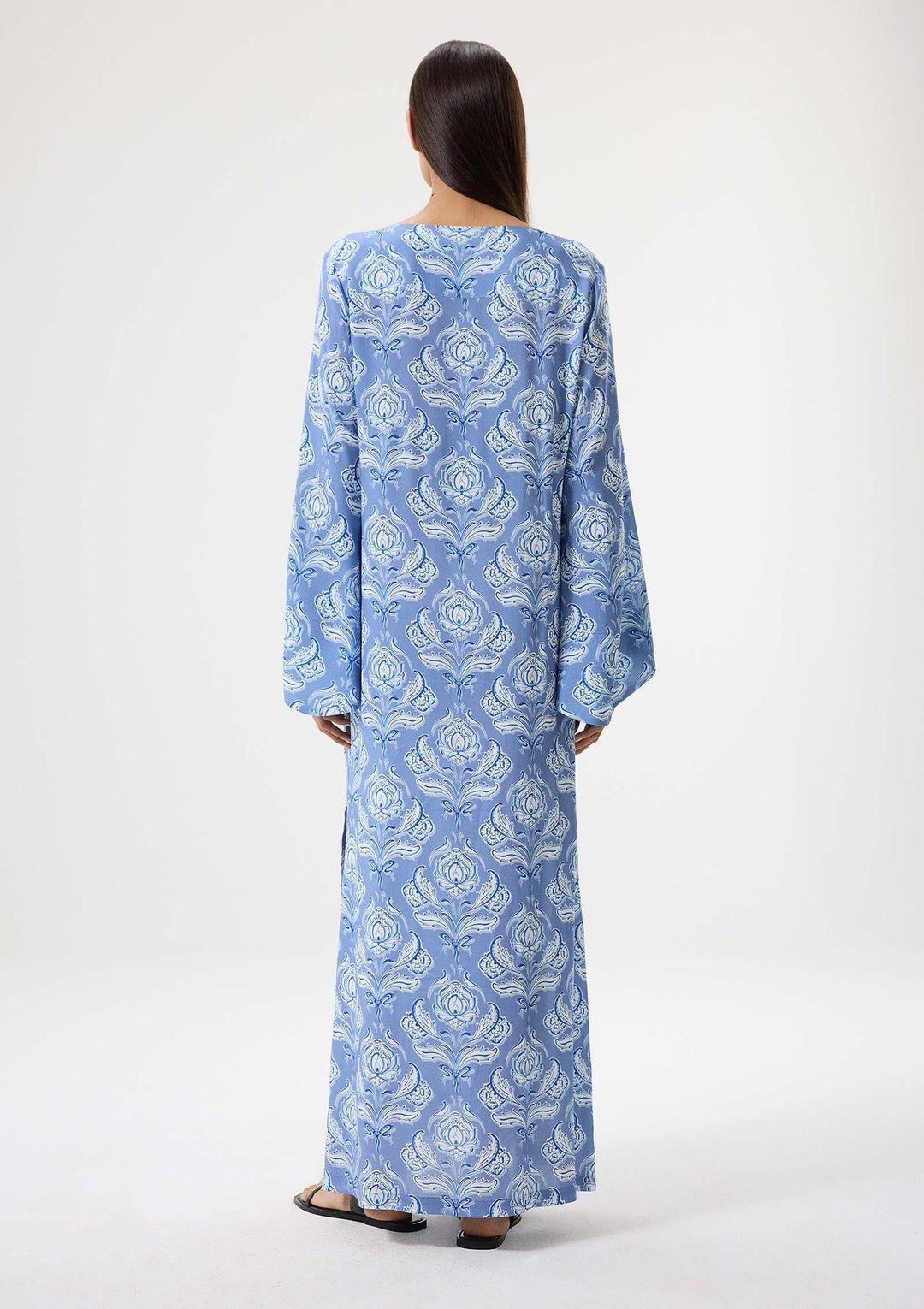 Lotus Long Kaftan - Blue