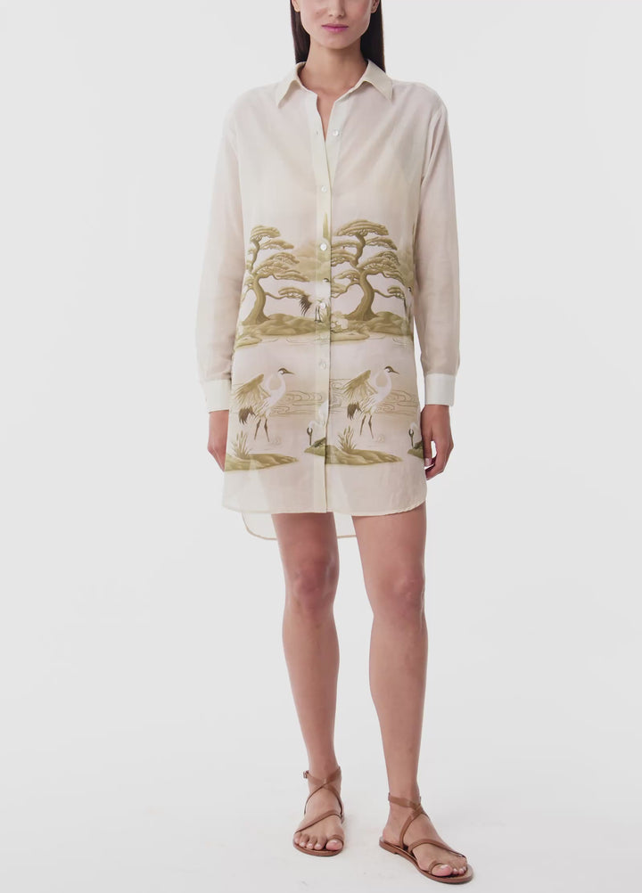 Mirage Shirt Dress - Green