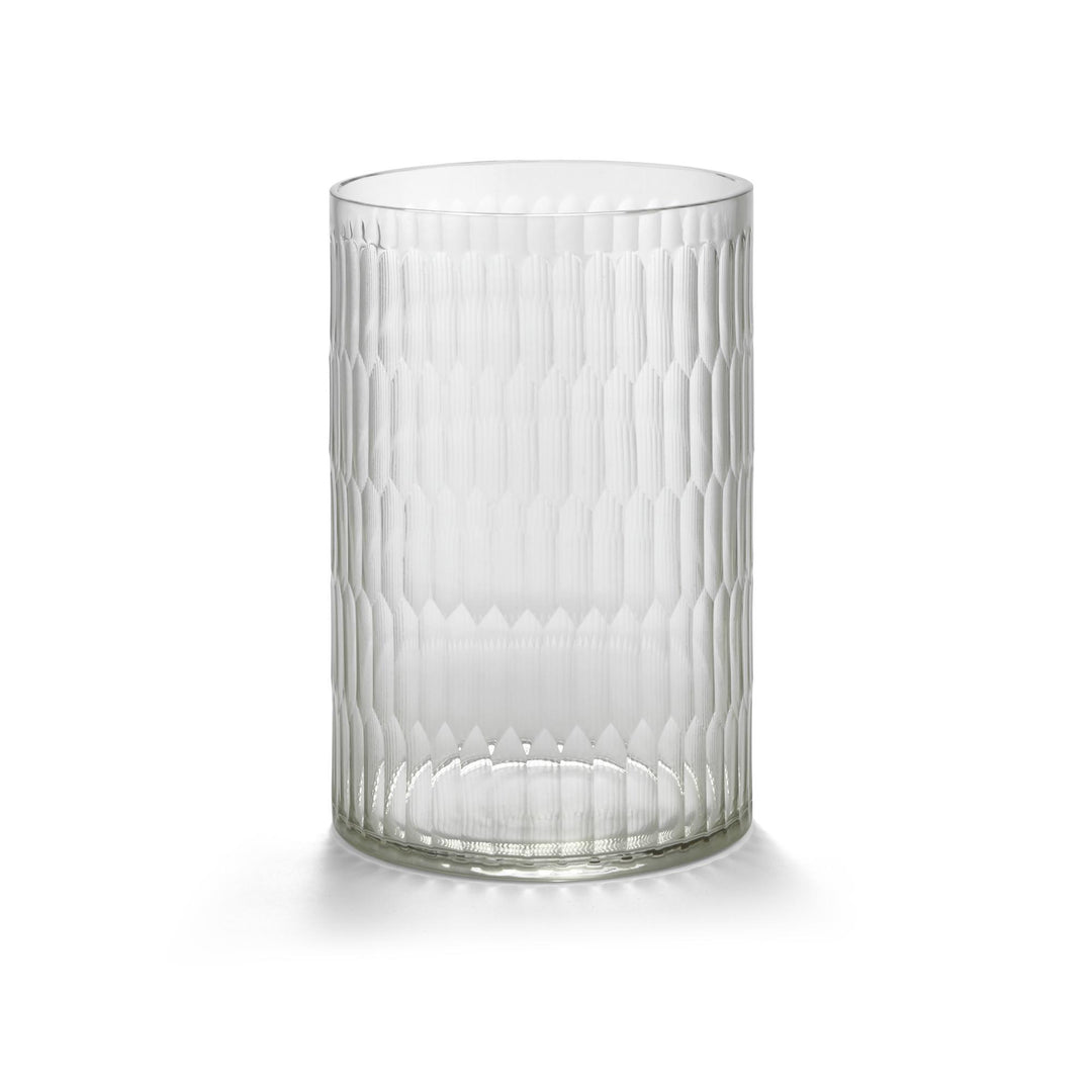 Embossed Glass Vase - Medium