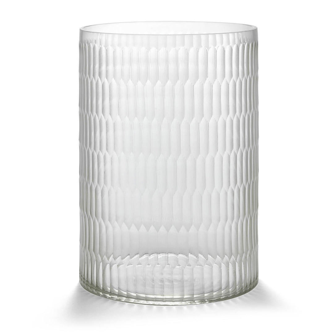 Embossed Glass Vase - Large