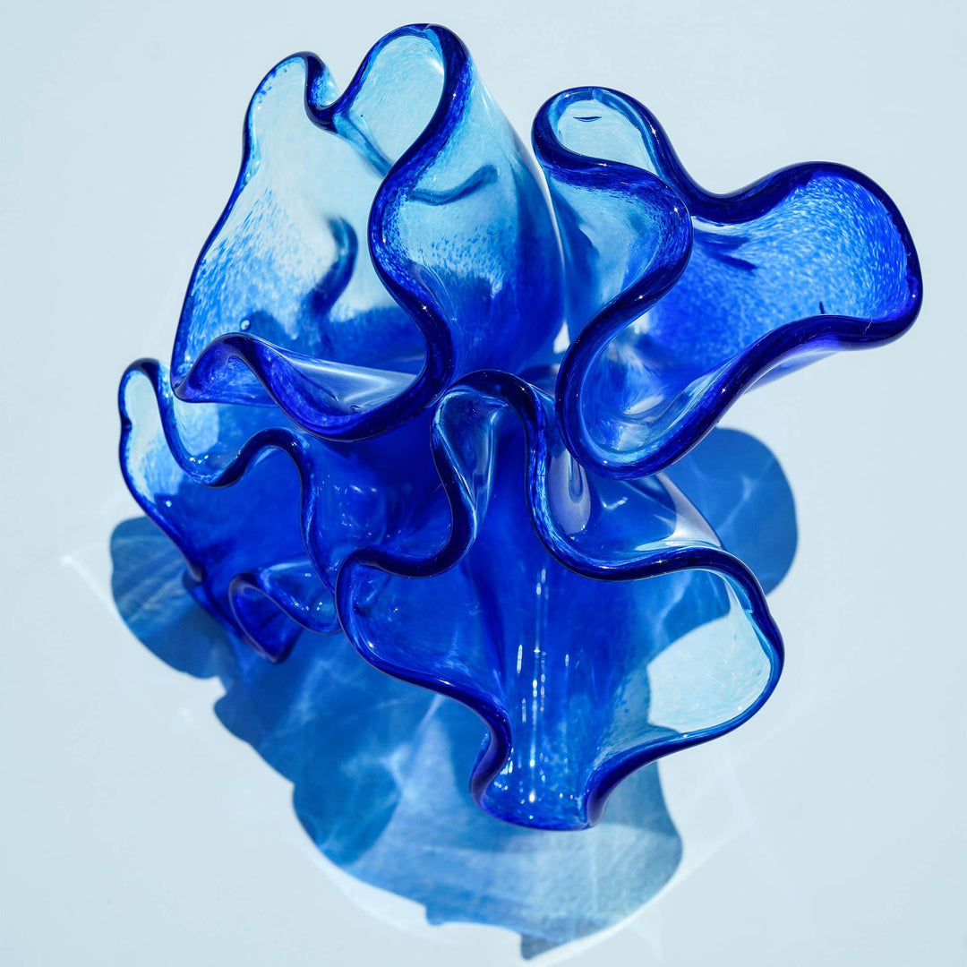 Leaf Coral Sculpture - Blue