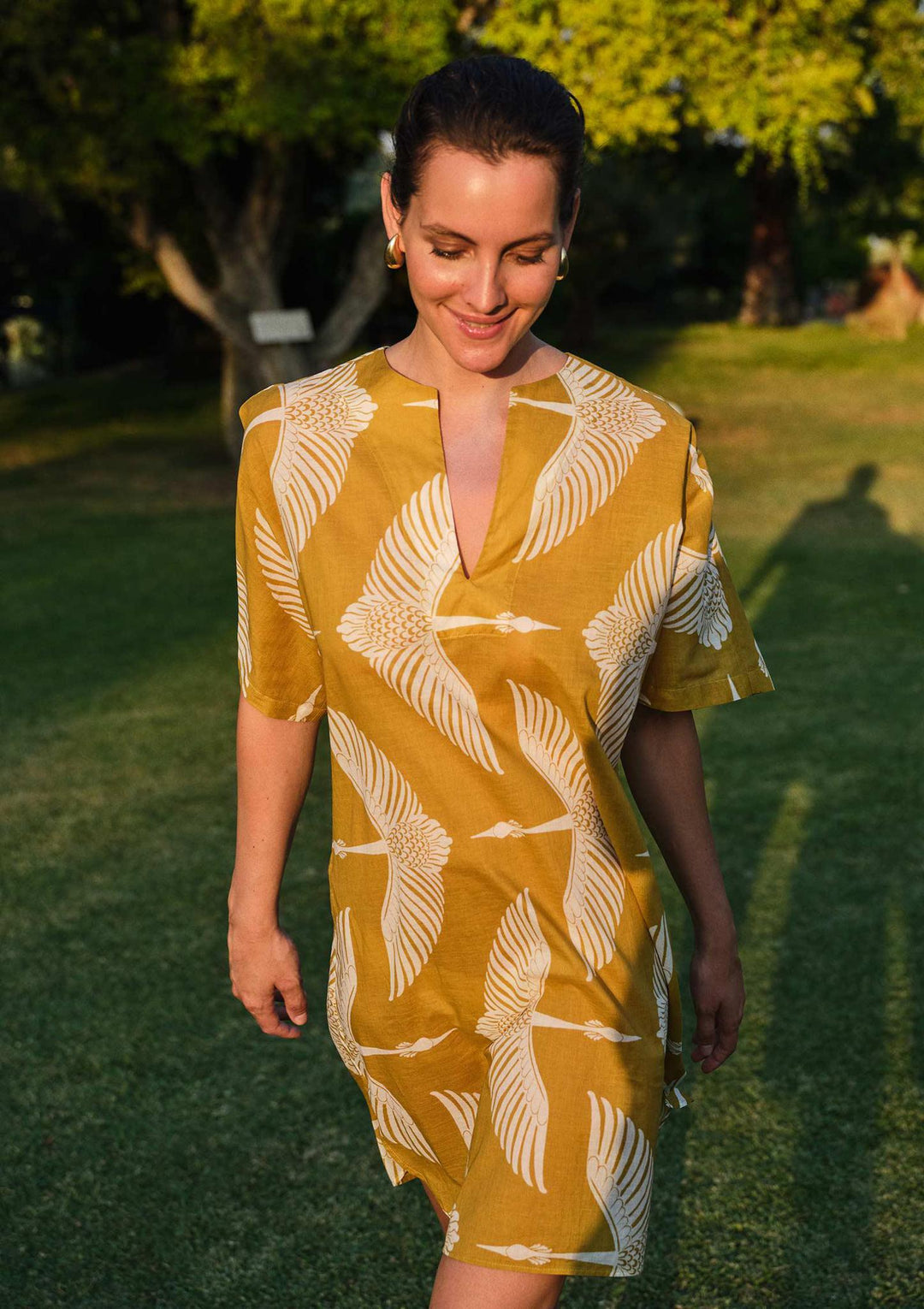 Wings Short Kaftan - Green