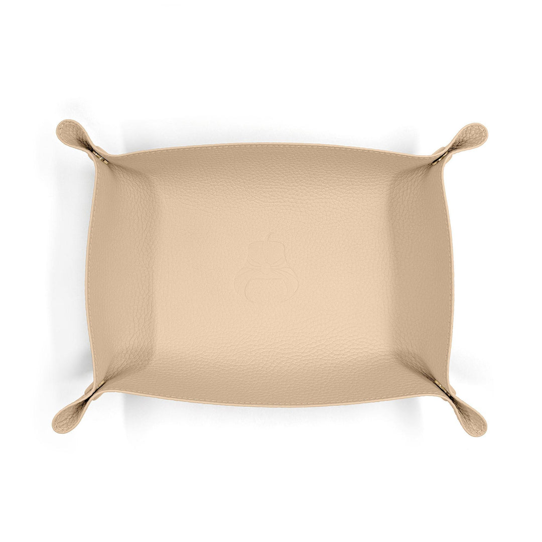Leather Wallet Tray - Beige