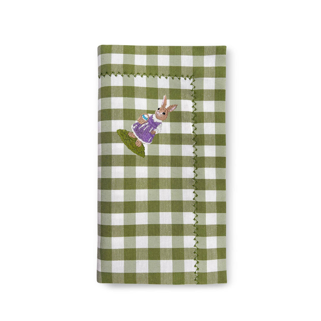 Seferî Plaid Napkin - Bunny Family - Set of 4