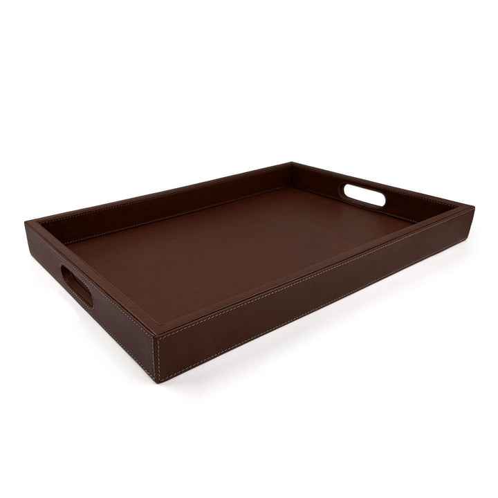 Leather Tray - Dark Brown