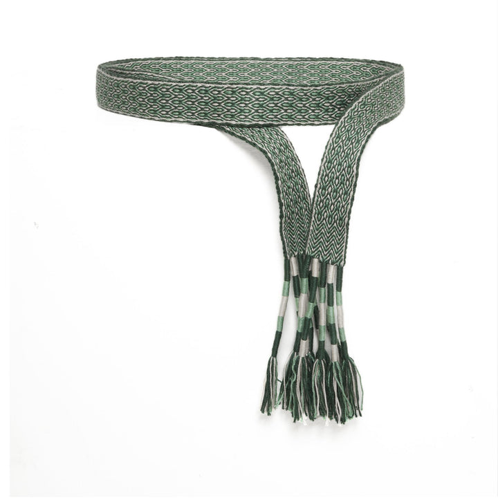 Carpana Belt - Green/Ecru