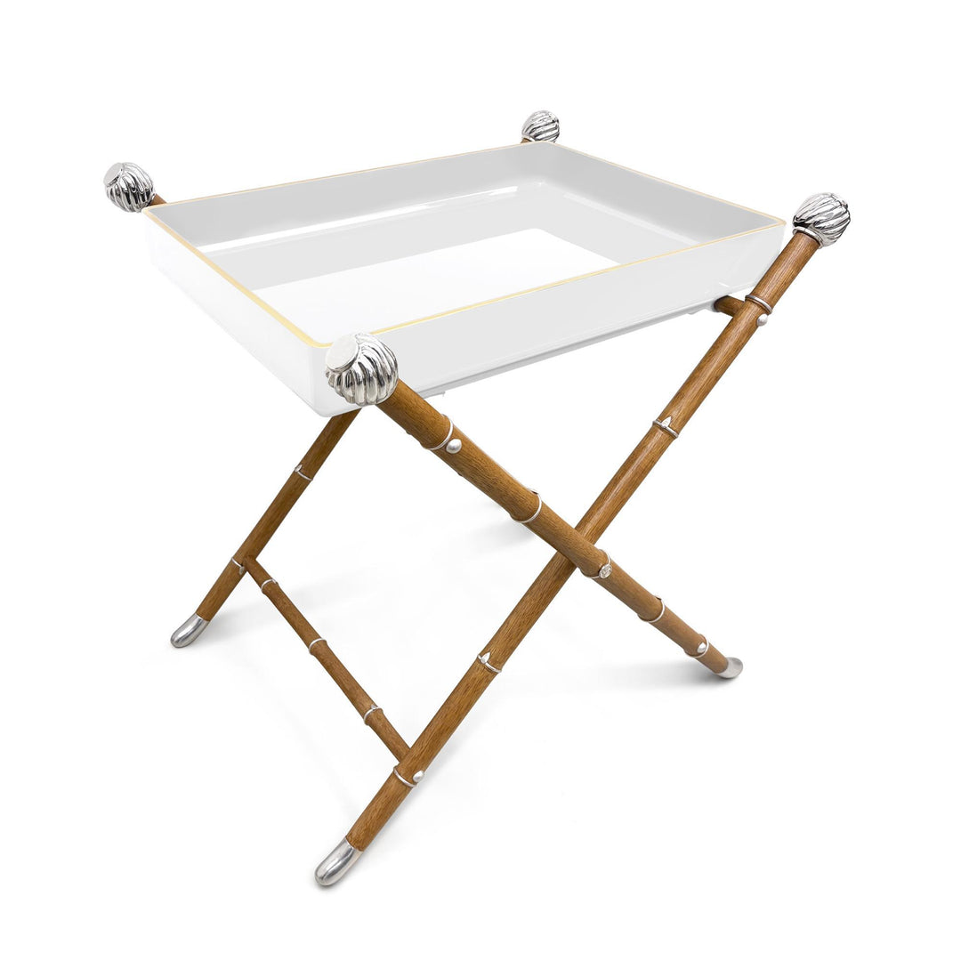 Lacquer Tray Table - White