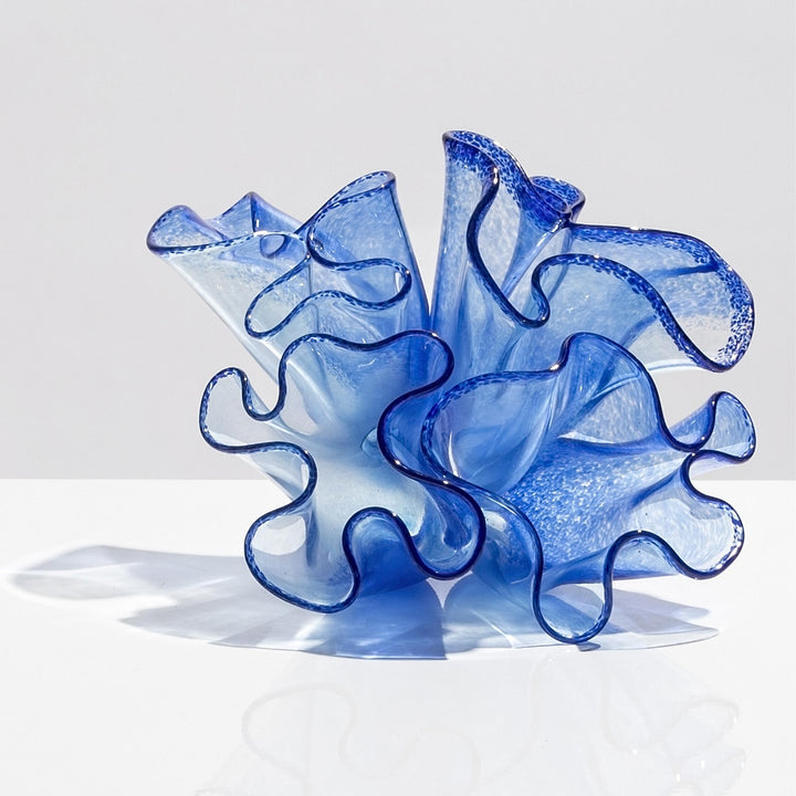 Leaf Coral Sculpture - Blue