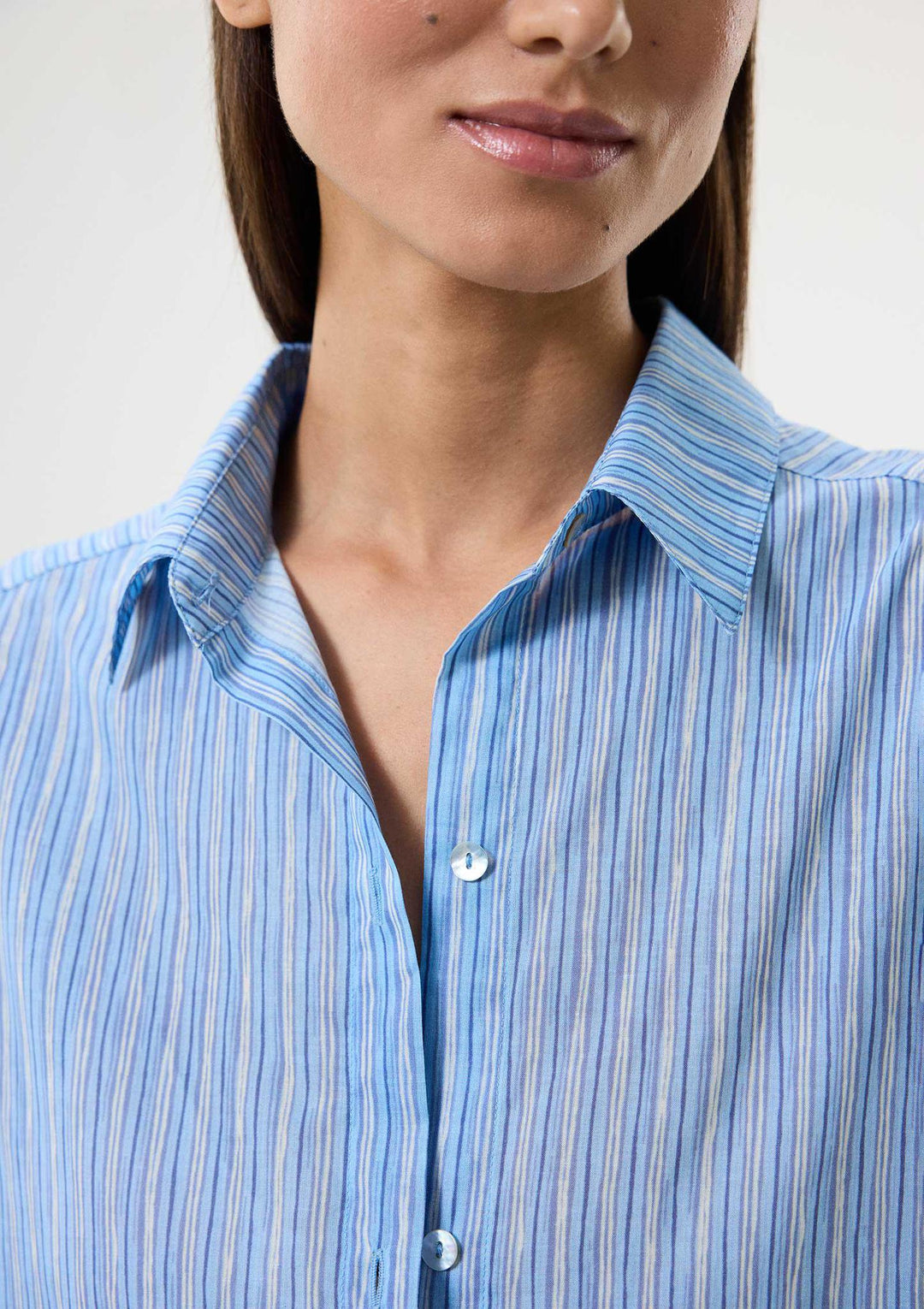 Shoreline Shirt Dress - Blue