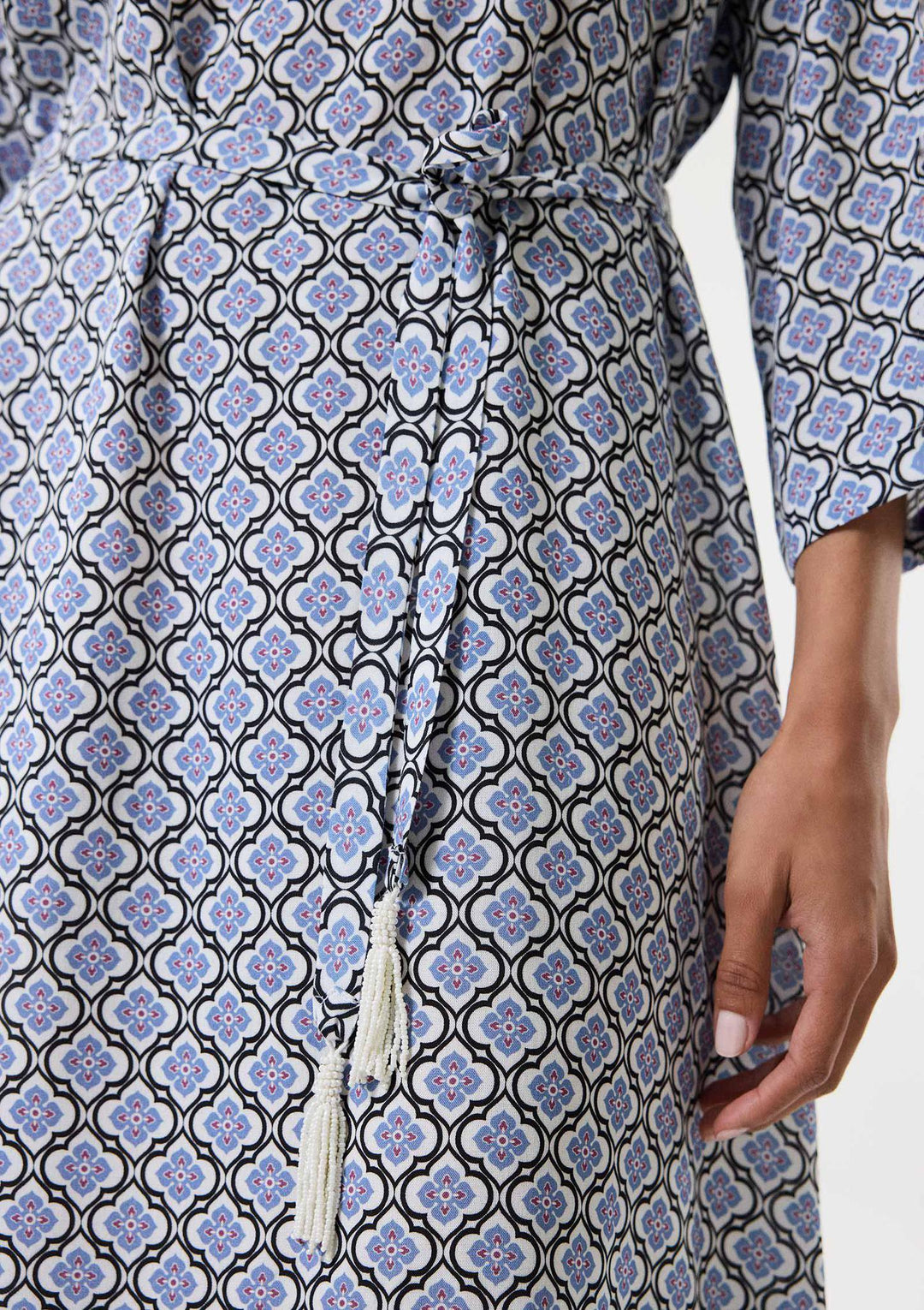 Lotus Garden Midi Dress - Blue