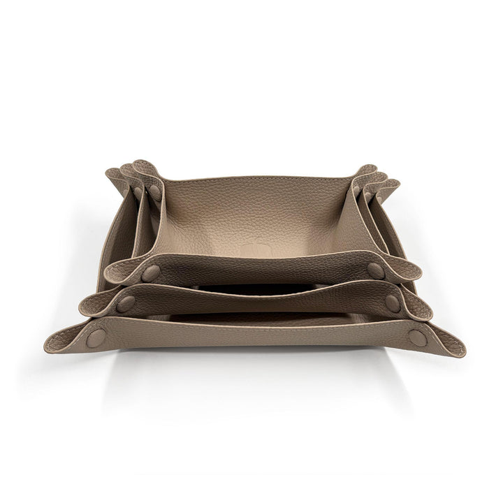 Leather Wallet Tray - Taupe