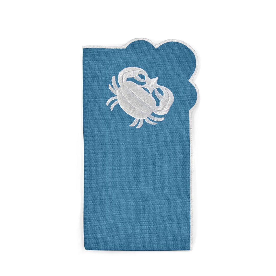 Seferî Embroidered Napkin - Under the Sea - Blue - Set of 4