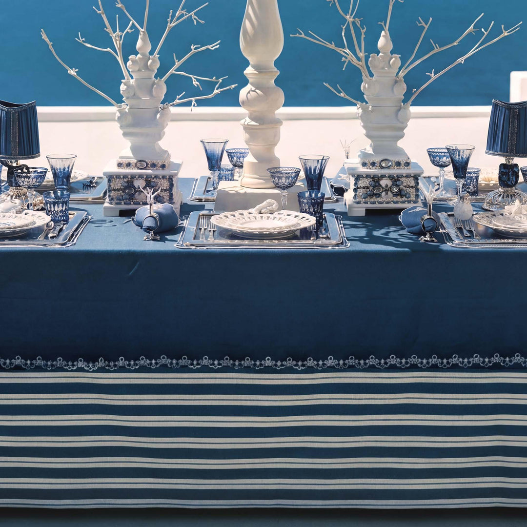 Seferî Linen Tablecloth with Openwork Embroidery