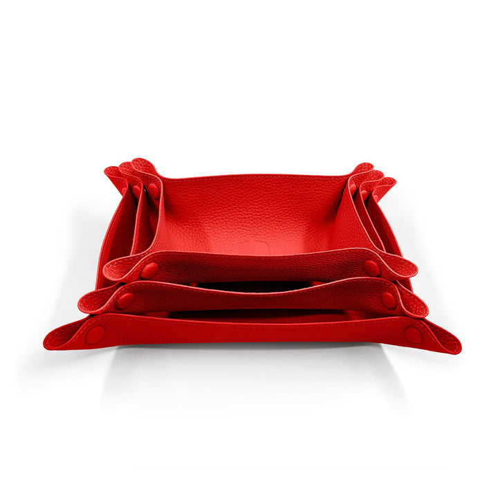 Leather Wallet Tray - Red