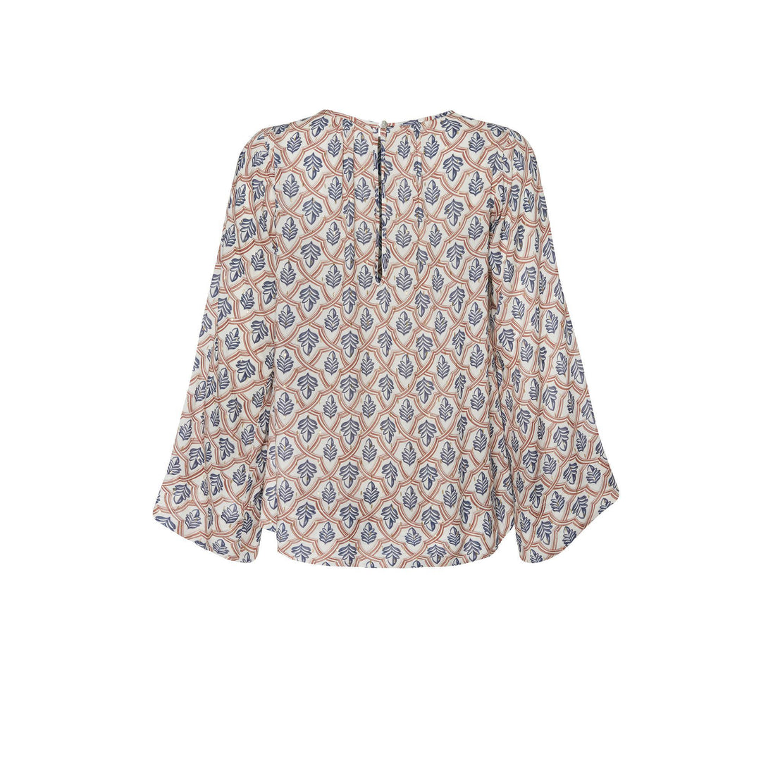 Geometric Leaf Blouse