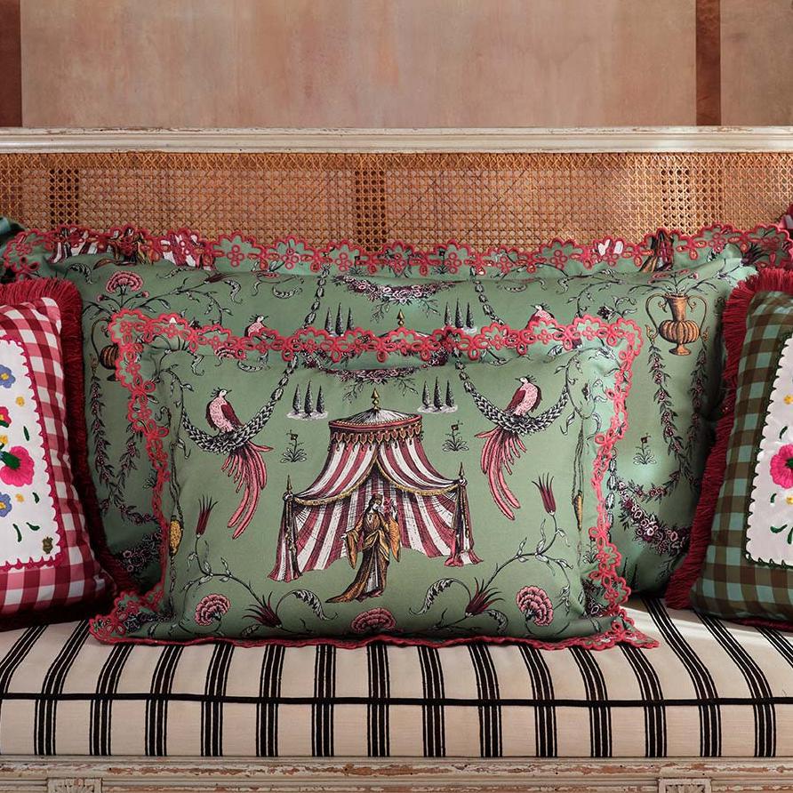 Seferî Decorative Cushion Cover - Green