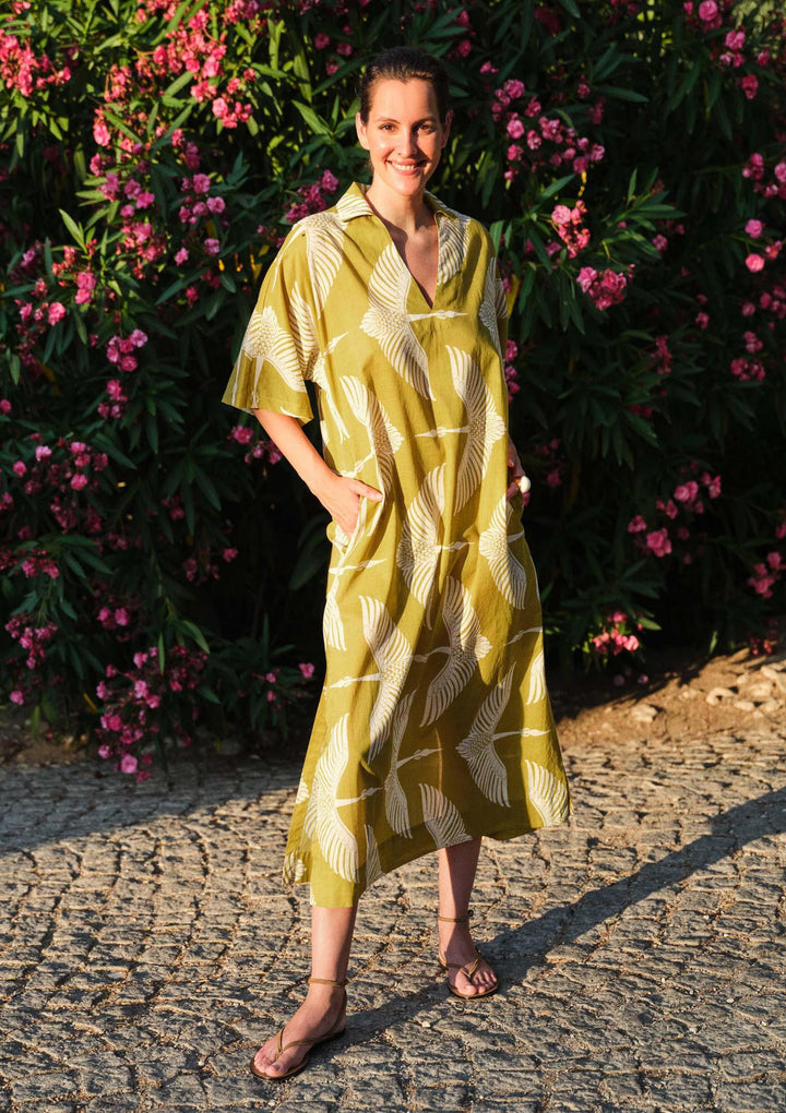 Wings Midi Kaftan - Green