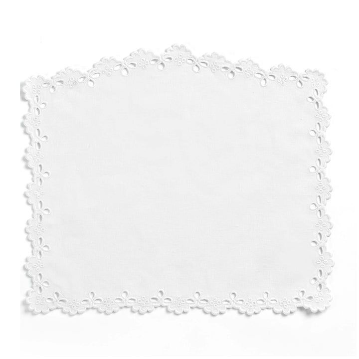 Seferî Heritage Linen Placemat with Openwork Embroidery