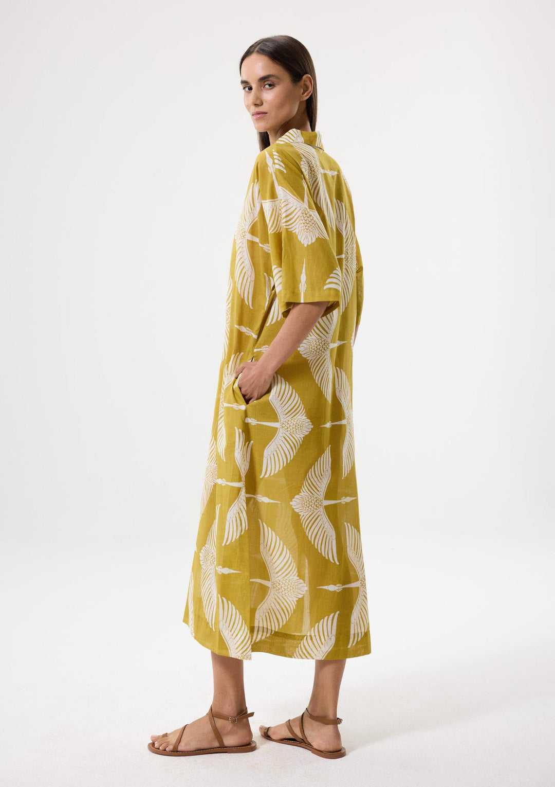 Wings Midi Kaftan - Green