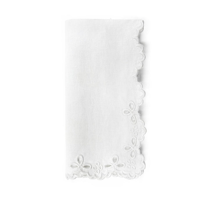 Seferî Linen Napkin with White Embroidery