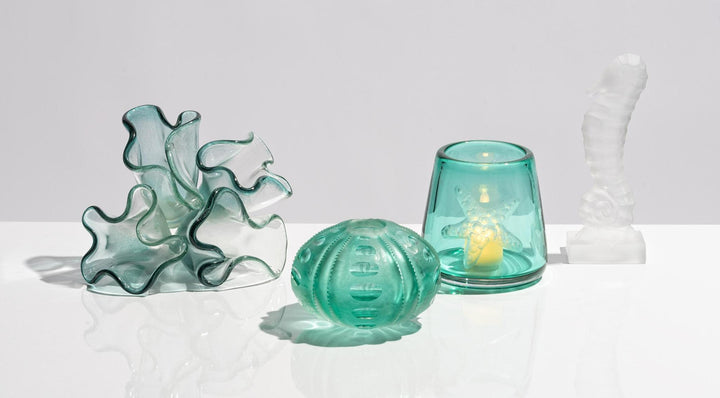 Hurricane Vase Starfish - Emerald/Tall