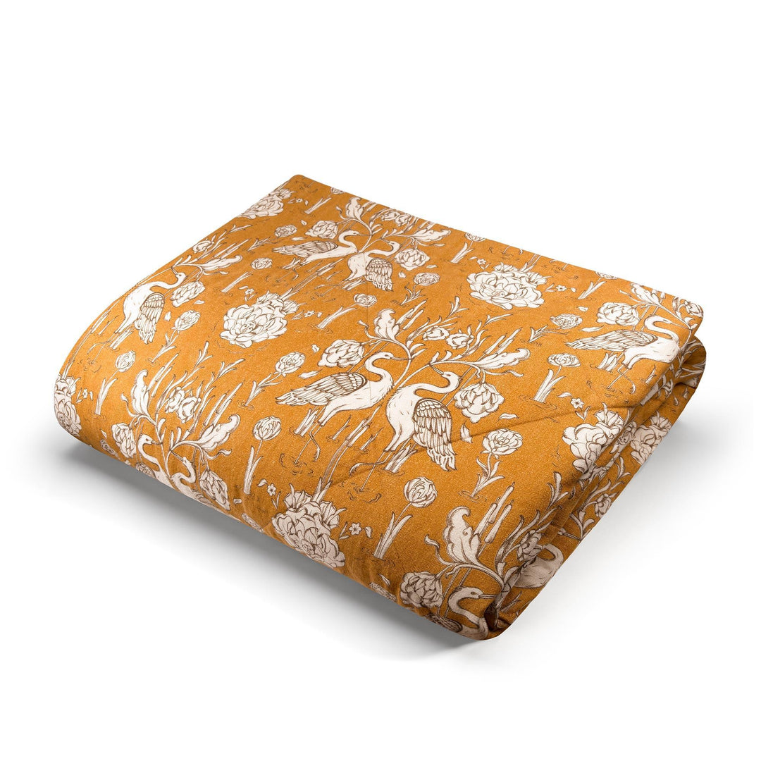 Everbound Quilted Bed Cover - Mustard