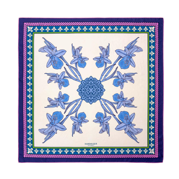 Ophrys Lycia Scarf - Blue/Dark Blue