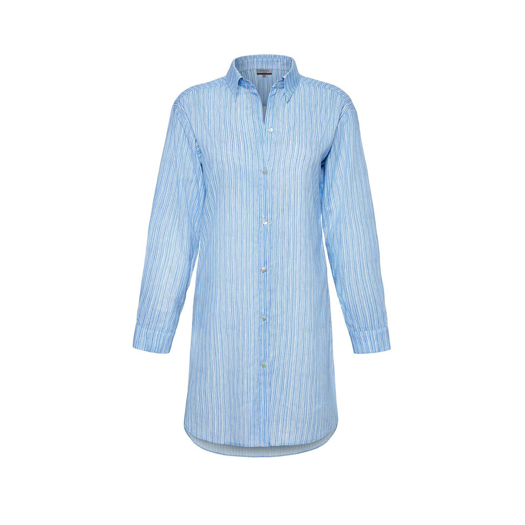 Shoreline Shirt Dress - Blue