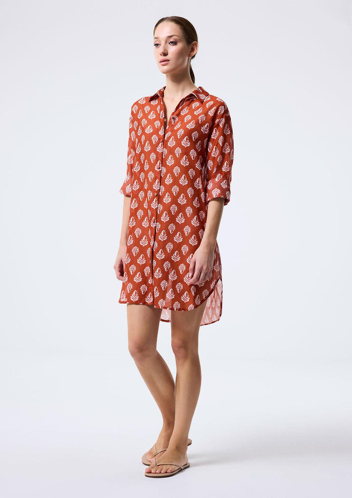 Leaf Shirt Dress