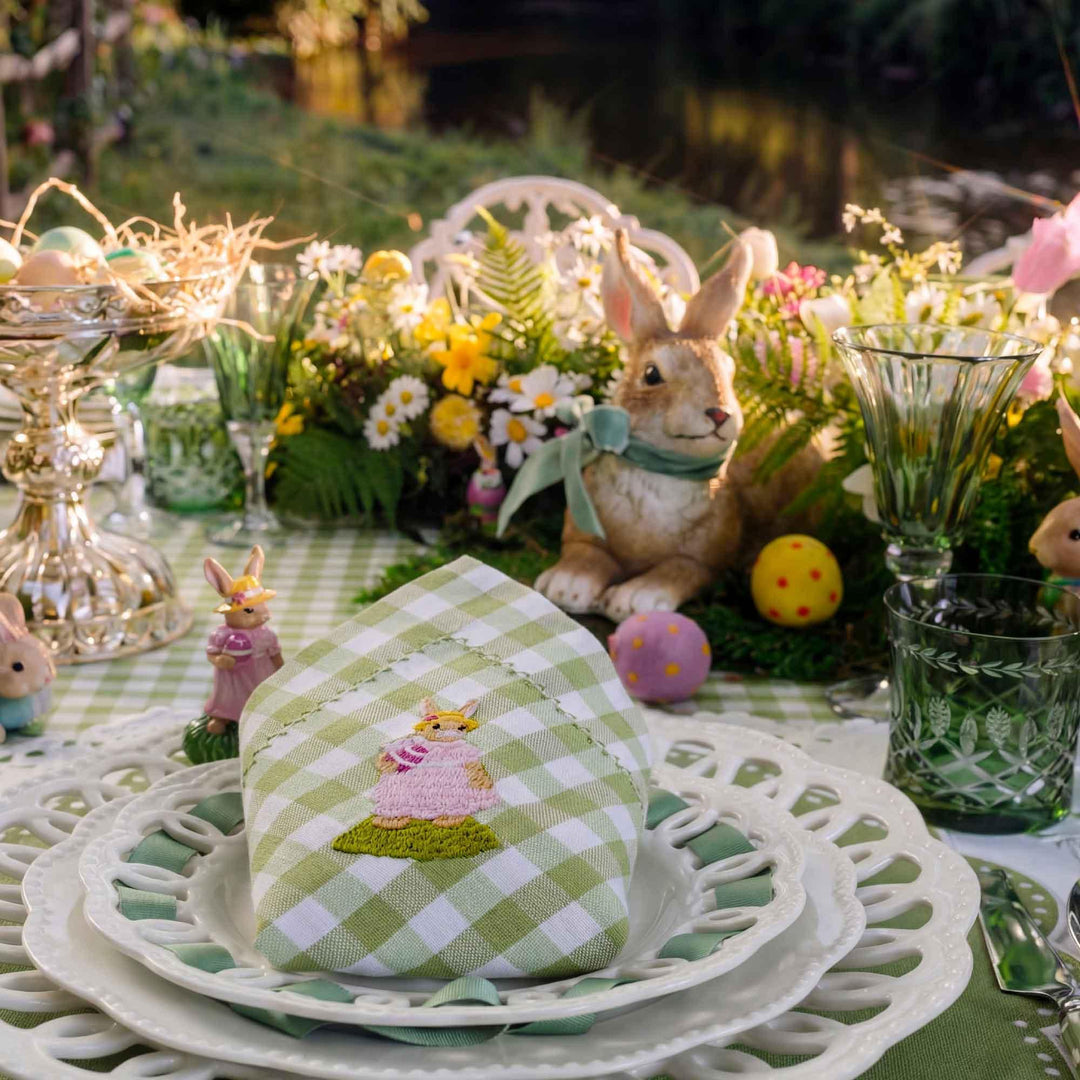 Seferî Plaid Napkin - Bunny Family - Set of 4
